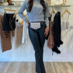 Reve Doll Essentials Jessica Bara Kora Long Sleeve Shoulder Pad Top