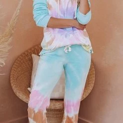 Best Sellers Jessica Bara Lyla Tie Dye Hoodie And Jogger Two Piece Set