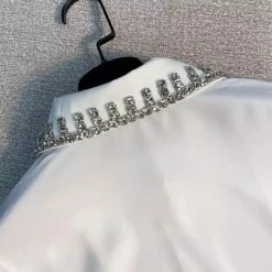 Reve Doll Essentials Jessica Bara Tedi Diamond Collar Button Down Shirt