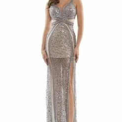 The Event Shop Colors Dress Sequin Mesh Party Gown