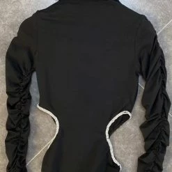 Jessica Bara Morgan Long Sleeve Cut Out Bodysuit Reve Doll Essentials