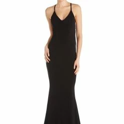 Jessica Bara Brennah Backless Ruched Gown