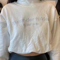 Jessica Bara Alex High Neck Cropped Sweatshirt