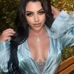 Influencer Style Jessica Bara Chelsia Feather Belted Mini Dress