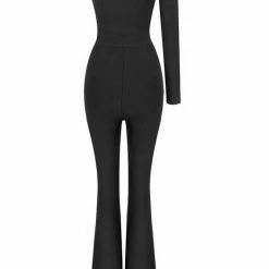 Jessica Bara Isador One Shoulder Crystal Jumpsuit The Event Shop