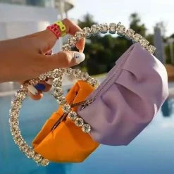 The Event Shop Jessica Bara Loretta Pleather Rhinestone Micro Handbag