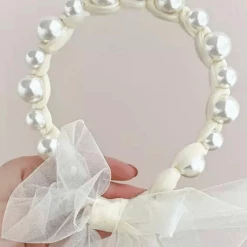Accessories Jessica Bara Addie Pearl Ribbon Headband