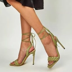 Jessica Bara Effie Quilted Gladiator Heels
