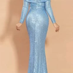 The Event Shop Jessica Bara Jackie Off The Shoulder Sequin Bodycon Gown