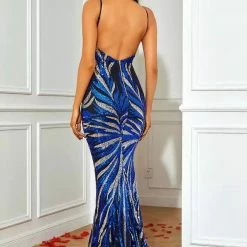 Jessica Bara Magdalene Sequins Backless Gown The Event Shop