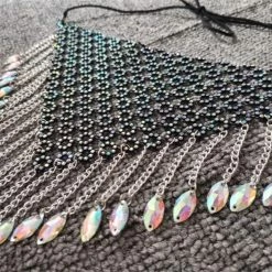 Caitlyn Rhinestone Fringe Face Masks