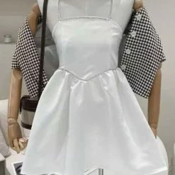 Jessica Bara Elsa Rhinestone Puffed Mini Dress