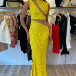The Event Shop Jessica Bara Wyatt High Neck Sequin Bodycon Gown