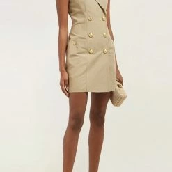 Jessica Bara Caitlyn Double Breasted Sleeveless Mini Dress