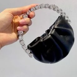 The Event Shop Jessica Bara Loretta Pleather Rhinestone Micro Handbag