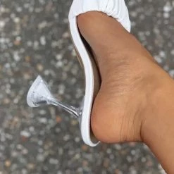 Jessica Bara Lukas PU Leather Open Toe Heels