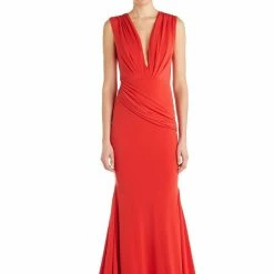 The Event Shop Jessica Bara Donnah V Neck Draped Gown