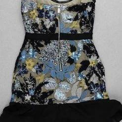 Jessica Bara Dominique Strapless Sequin Bodycon Dress