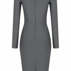 Jessica Bara Audree Long Sleeve Bandage Mini Dress Dresses