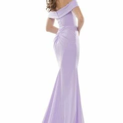 The Event Shop Colors Dress Off The Shoulder Ruched Back Gown