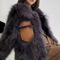 Jessica Bara Megan Fur & Leather Buckle Jacket Reve Doll Essentials