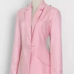 Jessica Bara Hensely Crystal Open Back Blazer Birthday Suit