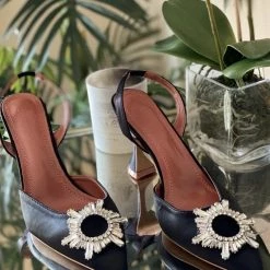 Jessica Bara Miller Rhinestone Pointed Heels Influencer Style