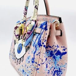 Anca Barbu Handpainted Evil Eye Graffiti Handbag