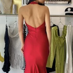 Atria Halter Neck Bodycon Gown The Event Shop