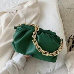 Reve Doll Essentials Jessica Bara Poppy Leather Gold Chain Shoulder Purse