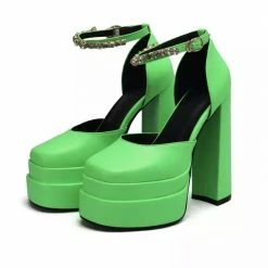 Reve Doll Essentials Jessica Bara Wanda Rhinestone Ankle Strap Platform Heels