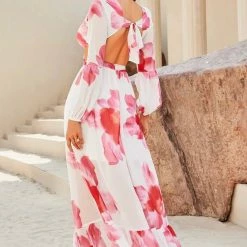 ReveBoutique Jessica Bara Jeana Floral Long Sleeve Maxi Dress Summer Lovin'