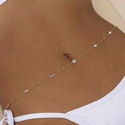 Jessica Bara Ryland Rhinestone Belly Chain Summer Lovin'