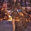 Influencer Style Jessica Bara Lynn Leopard Cut-Out Hi-Lo Long Sleeve Dress