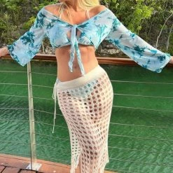 Influencer Style Jessica Bara Leslie Tie Dye 3 Piece Bikini Set