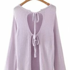 Jessica Bara Lennox Reversible Knit Top And Short Two Piece Set Long Sleeves