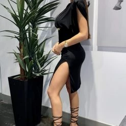 Jessica Bara Veronica Short Sleeve Cut Out Mini Dress