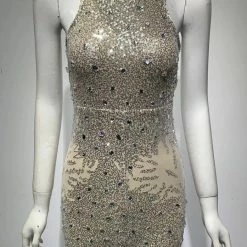 The Event Shop Jessica Bara Rogue Sequin Open Back Jumpsuit