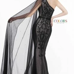 Colors Dress One Shoulder Beaded Gown The Event Shop