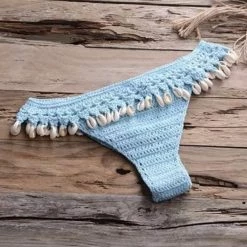 Influencer Style Jessica Bara Kayleigh Crochet Two Piece Bikini Set