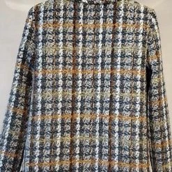 Jessica Bara Nancy Plaid Tweed Coat