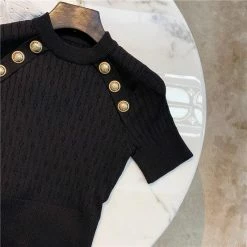 Reve Doll Essentials Jessica Bara Desire High Neck Short Sleeve Top