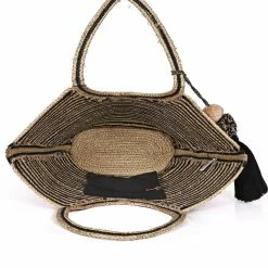 America And Beyond Striped Straw Tote Summer Lovin'