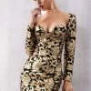 Birthday Suit Jessica Bara Elana Long Sleeve Bodycon Mini Dress