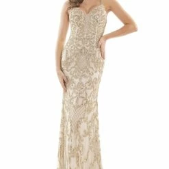 Colors Dress Beaded Open Back Gown