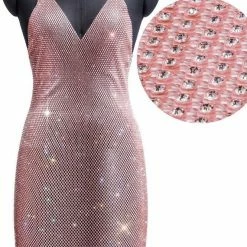 Jessica Bara Shelia Sparkling Mesh Mini Dress Influencer Style