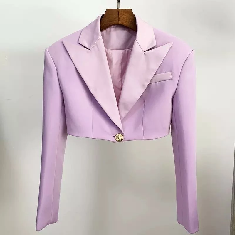 Jessica Bara Dixie Long Sleeve Cropped Blazer