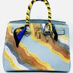 Accessories Anca Barbu Handpainted Geode Handbag