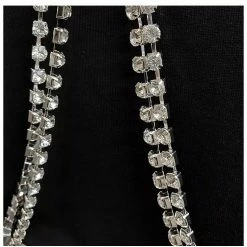 Jessica Bara Jagger Rhinestone Chain Sweatshirt Influencer Style