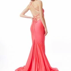 Dresses Atria High Neck Strappy Back Gown